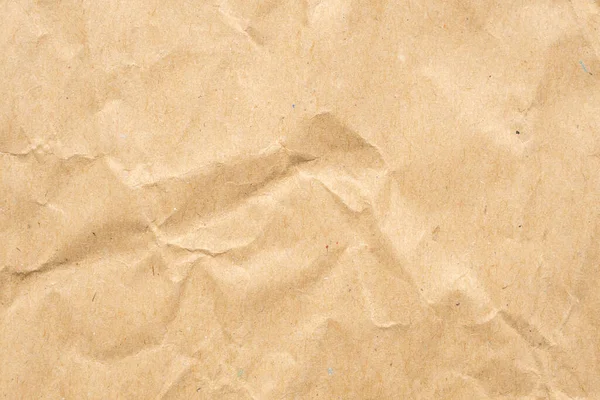 Abstract Crumpled Creased Recycle Brown Paper Texture Background — Stock Photo, Image