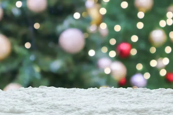 Empty White Snow Blur Christmas Tree Bokeh Light Background Royalty Free Stock Photos
