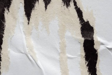 Eski grunge yırtılmış siyah kağıt poster yüzey dokusu arkaplanı