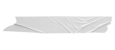 Beyaz arkaplanda izole edilmiş beyaz yapıştırıcı plastik bant