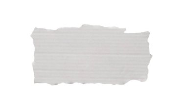 beyaz arkaplanda izole edilmiş beyaz kağıt yırtığı