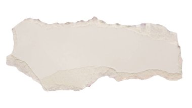 beyaz arkaplanda izole edilmiş beyaz kağıt yırtığı