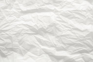 Abstract white crumpled and creased recycle paper texture background