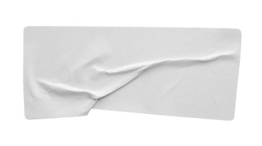 Kağıt etiketi beyaz arkaplanda izole edildi