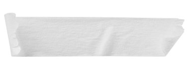 Beyaz arkaplanda izole edilmiş beyaz yapıştırıcı kağıt bant