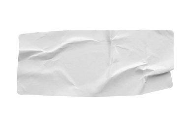 Kağıt etiketi beyaz arkaplanda izole edildi