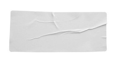 Kağıt etiketi beyaz arkaplanda izole edildi