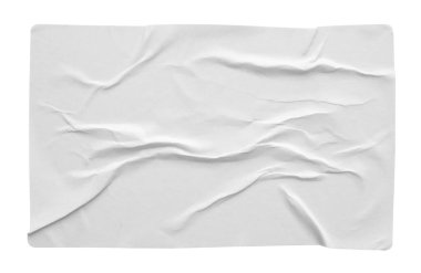 Kağıt etiketi beyaz arkaplanda izole edildi