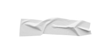 Beyaz arkaplanda izole edilmiş beyaz yapışkan bantlar