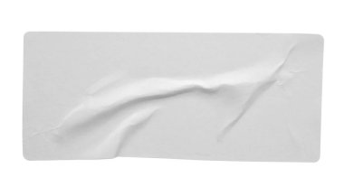 Kağıt etiketi beyaz arkaplanda izole edildi