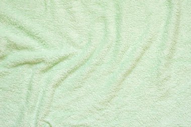 Yeşil kabarık havlu yumuşak doku arkaplanı