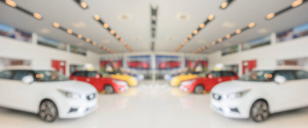 новые автомобили в салоне интерьера размыты абстрактный фон