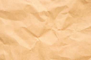 Soyut buruşmuş ve buruşmuş geri dönüşüm kahverengi kağıt dokusu arka planı