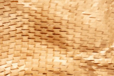 Ürün paketleme paket kutusu için çevre dostu kahverengi bal peteği desenli paket arkaplanı