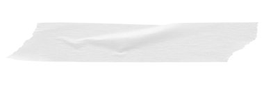 Beyaz arkaplanda izole edilmiş beyaz yapıştırıcı kağıt bant
