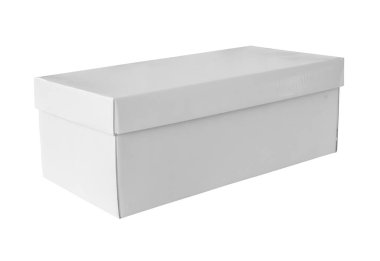 Beyaz arkaplanda izole edilmiş beyaz kutu