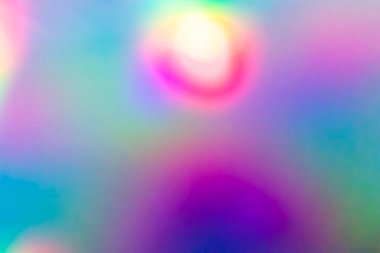 Soyut bulanık holografik gökkuşağı folyo yanardöner arka plan