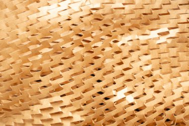 Ürün paketleme paket kutusu için çevre dostu kahverengi bal peteği desenli paket arkaplanı