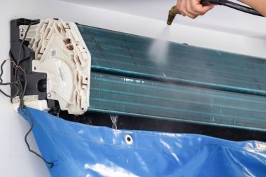 Su püskürtme ile klima temizleme hizmeti