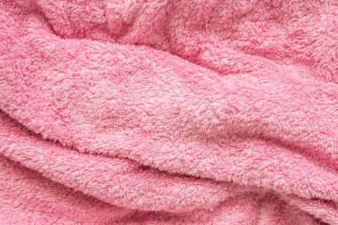 Pembe kabarık havlu kumaş yumuşak doku arkaplanı