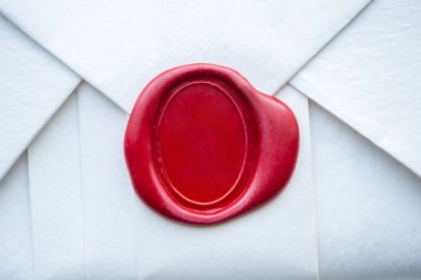 Beyaz kağıt ambalaj paketleme kutusuna balmumu mühürü