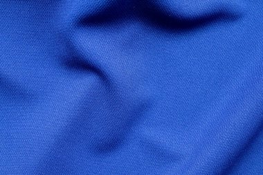 Mavi spor giysileri futbol gömleği forma dokusu