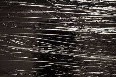 şeffaf plastik film ambalajı dokusu arkaplanı