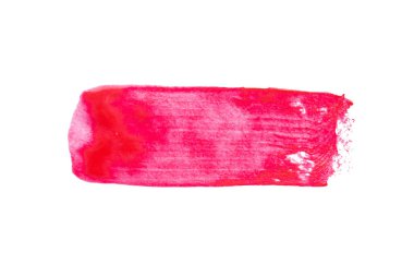 Beyaz arka plan üzerinde izole kırmızı fırça darbesi