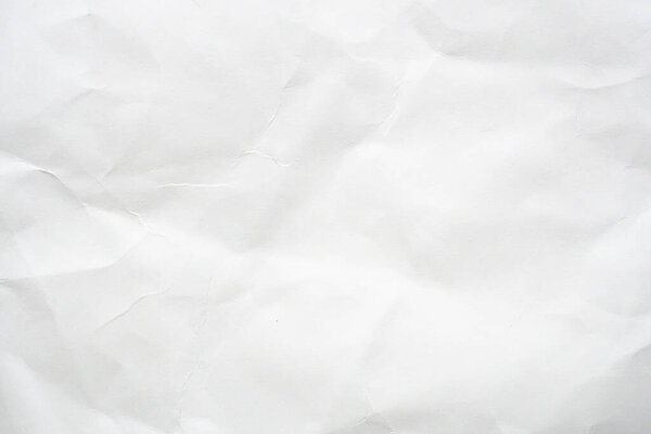 Abstract white crumpled and creased recycle paper texture background