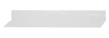 Beyaz arkaplanda izole edilmiş beyaz yapıştırıcı plastik bant