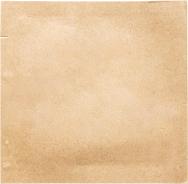 Blank brown paper sachet isolated on white background