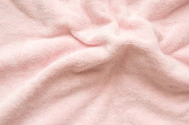 Pembe kabarık havlu kumaş yumuşak doku arkaplanı