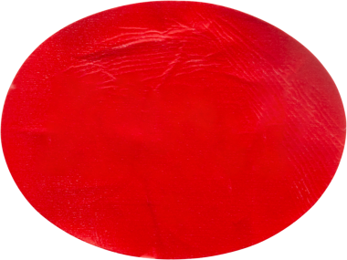 Beyaz arkaplanda kırmızı oval şekil kağıt etiketi izole