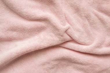Pembe kabarık havlu kumaş yumuşak doku arkaplanı
