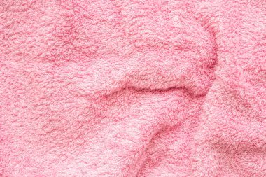 Pembe kabarık havlu kumaş yumuşak doku arkaplanı