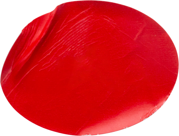 Beyaz arkaplanda kırmızı oval şekil kağıt etiketi izole