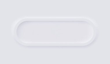 Web tasarımı, Uygulama UI ve daha fazlası için Beyaz Neumorfizm yumuşak UI Tasarımı, Boş düğme, Vektör.