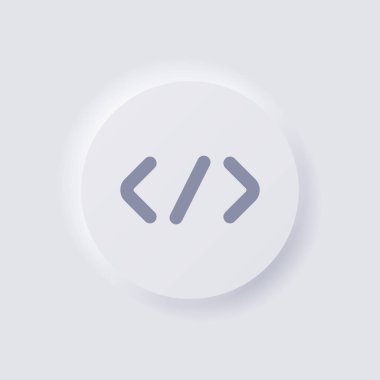 Kendi kendine kapanan etiket simgesi, Beyaz Neumorfizm yumuşak Web tasarımı, Uygulama UI ve daha fazlası için UI Tasarımı, Düğme, Vektör.