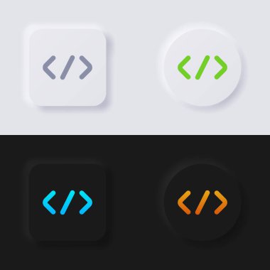 Etiket simgesi seti, Çokrenkli neumorfizm düğmesi Web tasarımı için yumuşak UI Tasarımı, Uygulama UI ve daha fazlası, Düğme, Vektör.