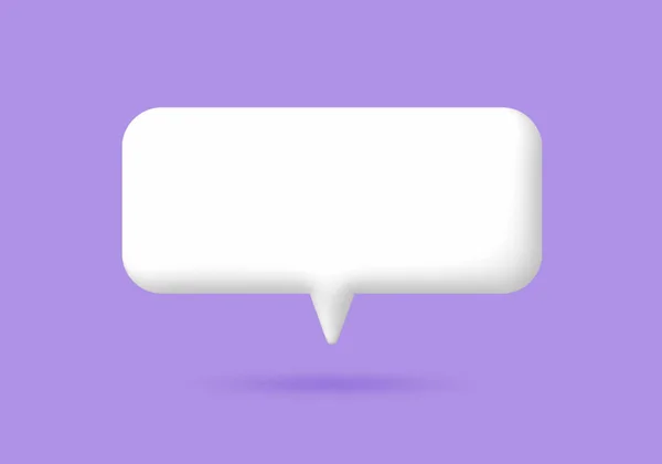 White Speech Bubble Elements Pale Purple Background Rendering Image Clipping — Stock Photo, Image