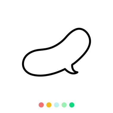 Konuşma balonları doğrusal vektör ögesi, metin balonu, vektör simgesi.