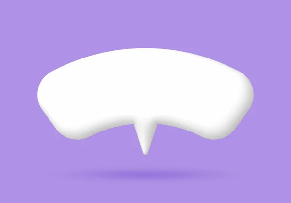 White Speech Bubble Elements Pale Purple Background Rendering Image Clipping — Stock Photo, Image