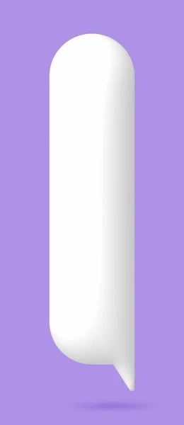 Elementi Bolla Discorso Bianco Sfondo Viola Pallido Immagine Rendering Percorso — Foto Stock
