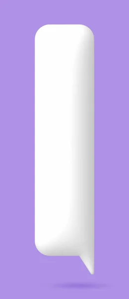 Elementi Bolla Discorso Bianco Sfondo Viola Pallido Immagine Rendering Percorso — Foto Stock