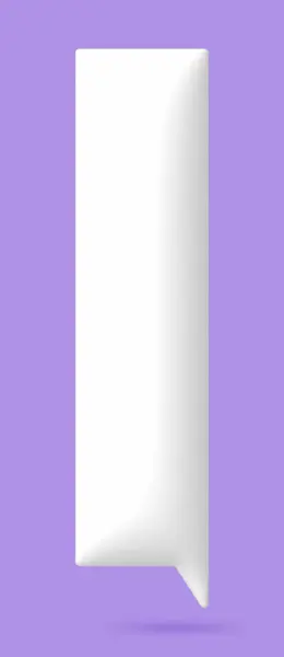 Elementos Burbuja Habla Blanca Sobre Fondo Púrpura Pálido Imagen Renderizado — Foto de Stock