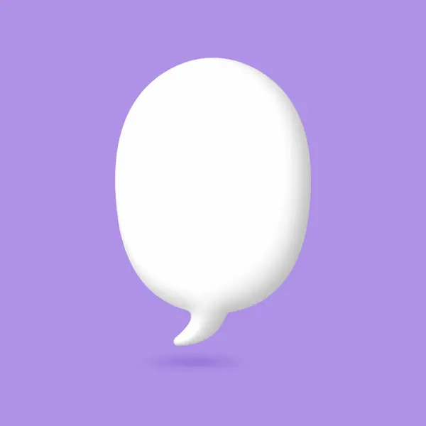 Білі Елементи Бульбашки Мовлення Блідо Фіолетовому Тлі Зображення Рендеринга Відсічний — стокове фото