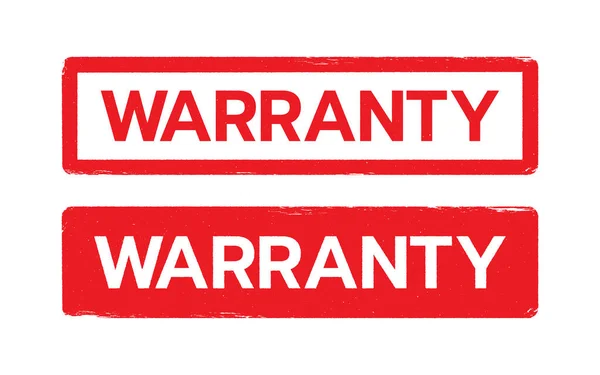 Red Warranty Stamp Vector — Stock Vector