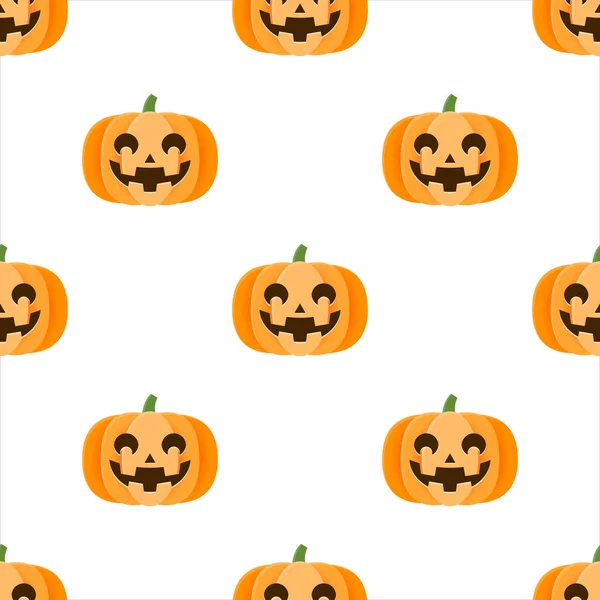 Halloween Citrouille Fond Modèle Sans Couture — Image vectorielle