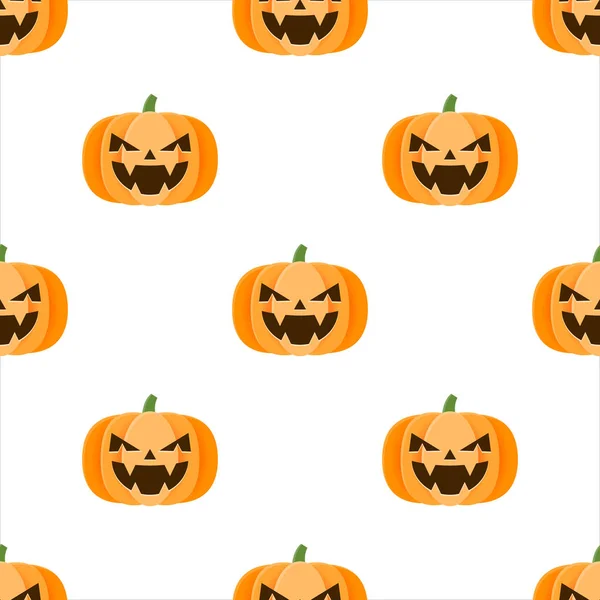 Halloween Citrouille Fond Modèle Sans Couture — Image vectorielle