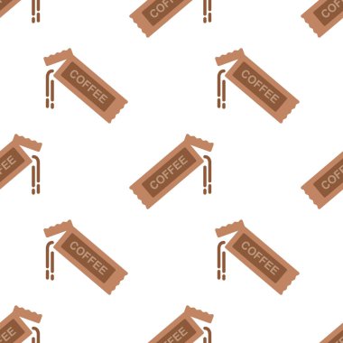 Beyaz arkaplanda dikişsiz kahve tabakası..